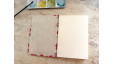 Carnet d'aquarelle format A5 portrait - Fleurs rouges