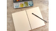 Carnet d'aquarelle format A5 portrait - Fleurs rouges