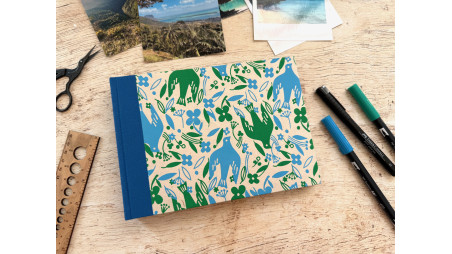 Album photos format A5 paysage - Oiseaux bleus