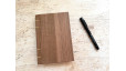 Carnet de notes format B6 - Reliure copte - Bois marron
