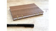 Carnet de notes format B6 - Reliure copte - Bois marron
