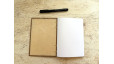 Carnet de notes format B6 - Reliure copte - Bois marron
