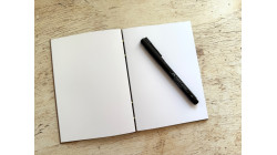 Carnet de notes format B6 - Reliure copte - Bois marron