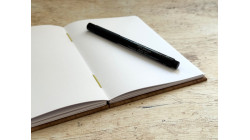 Carnet de notes format B6 - Reliure copte - Bois marron