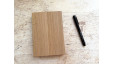 Carnet de notes format B6 - Reliure copte - Bois clair