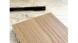 Carnet de notes format B6 - Reliure copte - Bois clair