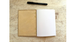 Carnet de notes format B6 - Reliure copte - Bois clair
