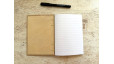 Carnet de notes format B6 - Reliure copte - Bois clair