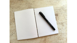 Carnet de notes format B6 - Reliure copte - Bois clair