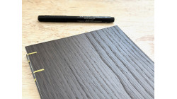 Carnet de notes format A5 - Reliure copte - Bois foncé