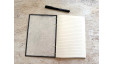Carnet de notes format A5 - Reliure copte - Bois foncé