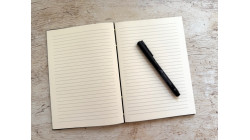 Carnet de notes format A5 - Reliure copte - Bois foncé