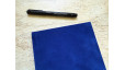 Carnet de notes A5 Bleu électrique en simili velours – collection Yūwa – carnet relié à la main pour l’écriture.