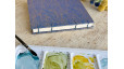 Carnet aquarelle Découverte 5 papiers carré - Testez les marques - Couverture en papier japonais bleu nuit | L'atelier Reliure