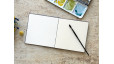 Carnet aquarelle Découverte 5 papiers carré - Testez les marques - Couverture en papier japonais bleu nuit | L'atelier Reliure