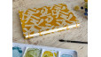Carnet d’aquarelle A5 fait main – Papier Fabriano Artistico - Lokta Mikado jaune | L’atelier Reliure