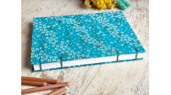 Carnet de croquis A5 fait main — Reliure copte, papier japonais | L'Atelier Reliure