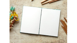 Carnet de croquis A5 fait main — Reliure copte, papier japonais | L'Atelier Reliure