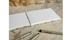Carnet de croquis A6 fait main — Reliure copte, papier japonais | L'Atelier Reliure
