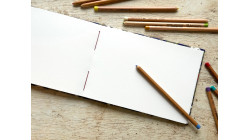 Carnet de croquis A5 fait main — Reliure copte, papier japonais | L'Atelier Reliure