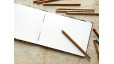 Carnet de croquis A5 fait main — Reliure copte, papier japonais | L'Atelier Reliure