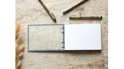 Carnet de croquis A6 fait main — Reliure copte, papier japonais | L'Atelier Reliure