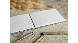 Carnet de croquis A6 fait main — Reliure copte, papier japonais | L'Atelier Reliure