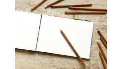 Carnet de croquis A5 fait main — Reliure copte, papier japonais | L'Atelier Reliure