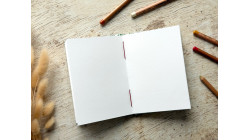 Carnet de croquis A6 fait main — Reliure copte, papier japonais | L'Atelier Reliure