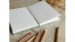 Carnet de croquis A6 fait main — Reliure copte, papier japonais | L'Atelier Reliure