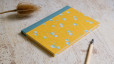 Carnet de notes A5 à lignes - Fleurs de prunier bleues