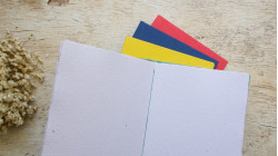 Cahier unique A5 avec du papier fait main 100 % recyclé - Papier blanc